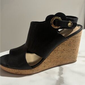Via Spiga Black&Gold Wedge Sandals <3 Made in Italy